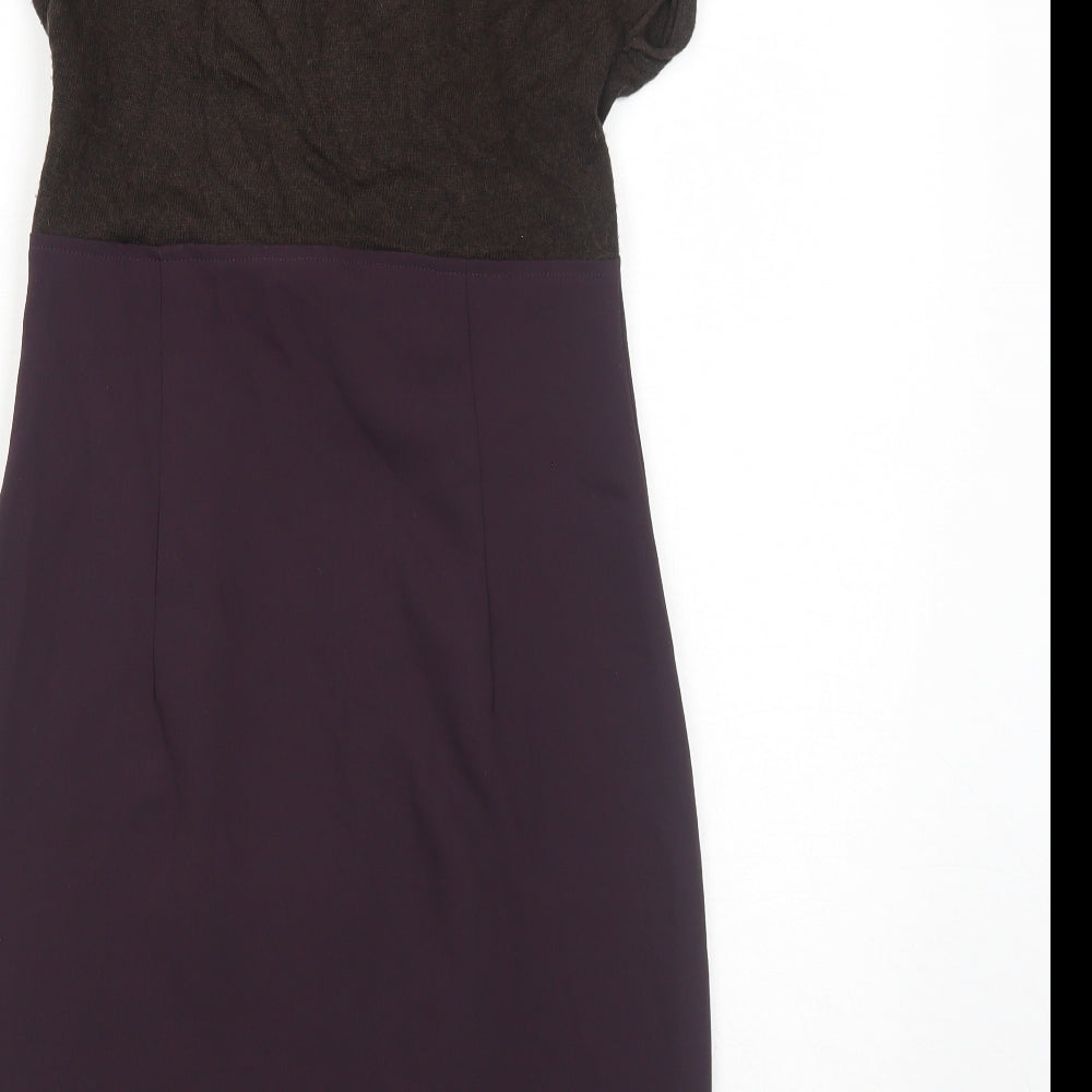 NIU Womens Purple Polyester Ball Gown Size S V-Neck Zip - Wrap Style