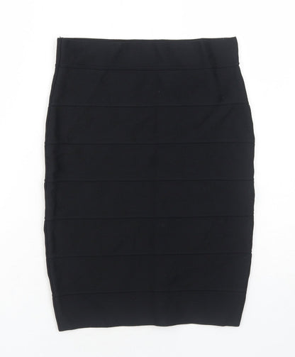 Romeo & Juliet Couture Womens Black Rayon Bandage Skirt Size S