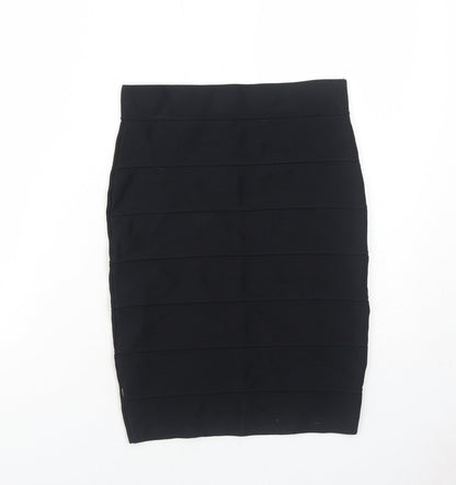 Romeo & Juliet Couture Womens Black Rayon Bandage Skirt Size S