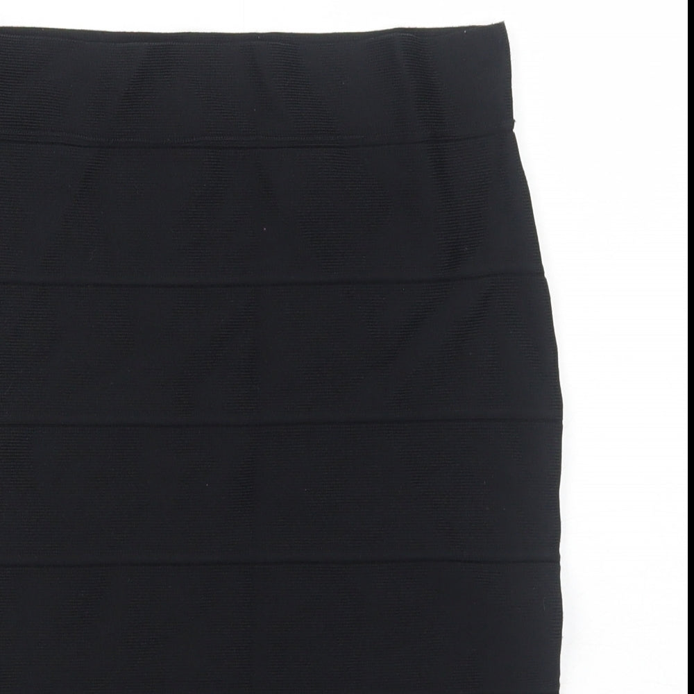 Romeo & Juliet Couture Womens Black Rayon Bandage Skirt Size S