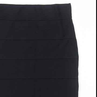 Romeo & Juliet Couture Womens Black Rayon Bandage Skirt Size S