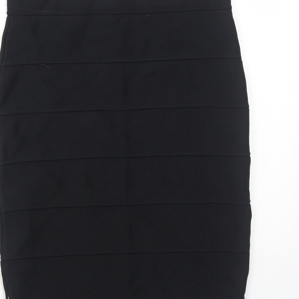 Romeo & Juliet Couture Womens Black Rayon Bandage Skirt Size S
