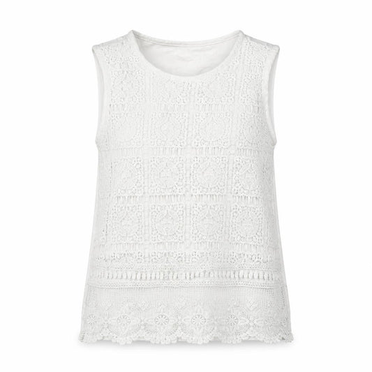 Womens UK Size 8 New Look White Basic Tank