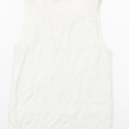Womens UK Size 8 New Look White Basic Tank