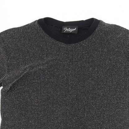 Womens UK Size S Reclaimed Vintage Black Basic T-Shirt