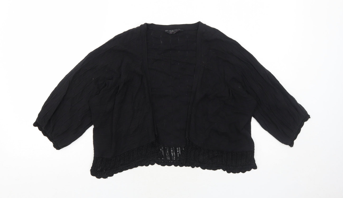 Womens UK Size 12 Savida Black Cardigan Jumper