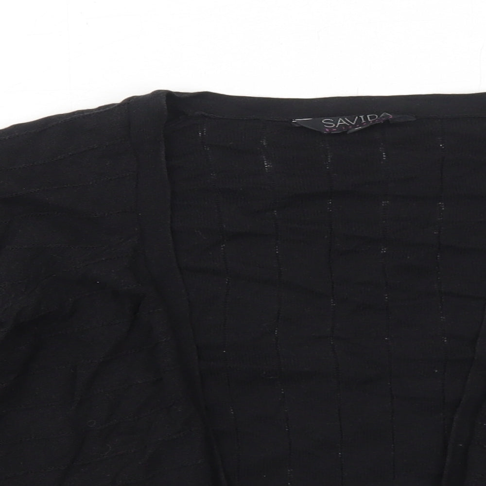 Womens UK Size 12 Savida Black Cardigan Jumper