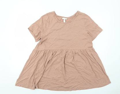 Womens UK Size M H&M Pink Basic Blouse