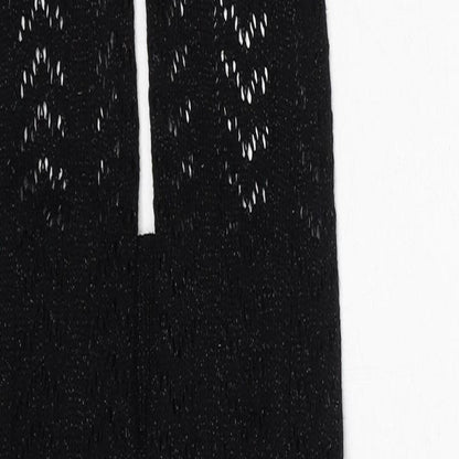 Anges Womens Black V-Neck Viscose Vest Jumper Size 10 - Size 10-12