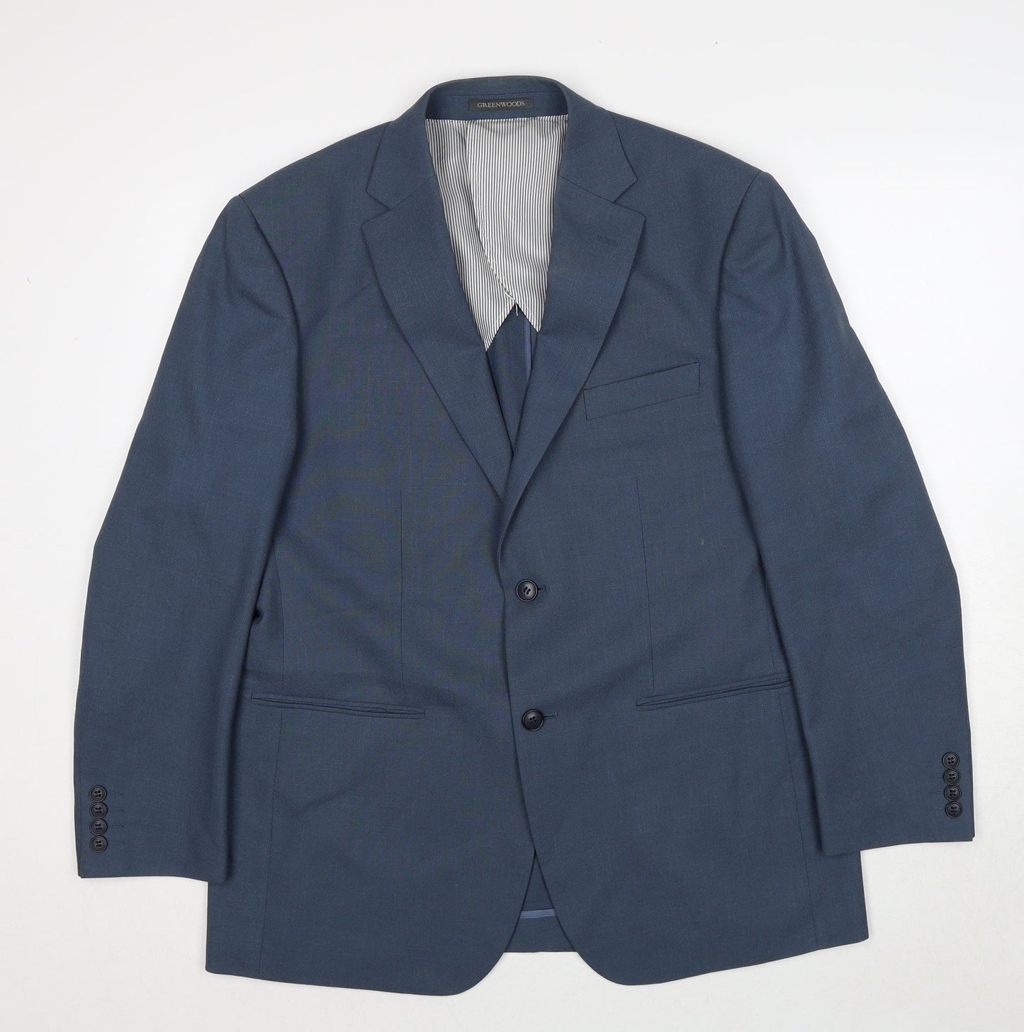 Mens UK Size 42 Greenwoods Regular Blue Suit Jacket
