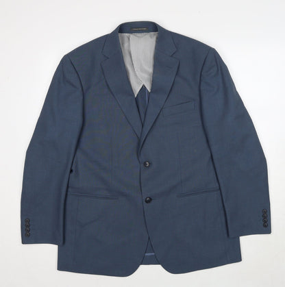 Mens UK Size 42 Greenwoods Regular Blue Suit Jacket