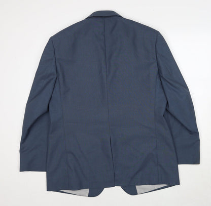 Mens UK Size 42 Greenwoods Regular Blue Suit Jacket