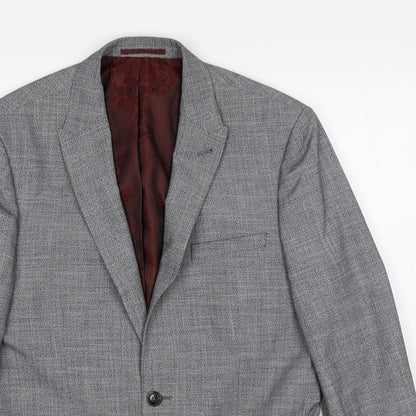Mens UK Size 40 Burton Regular Grey Suit Jacket