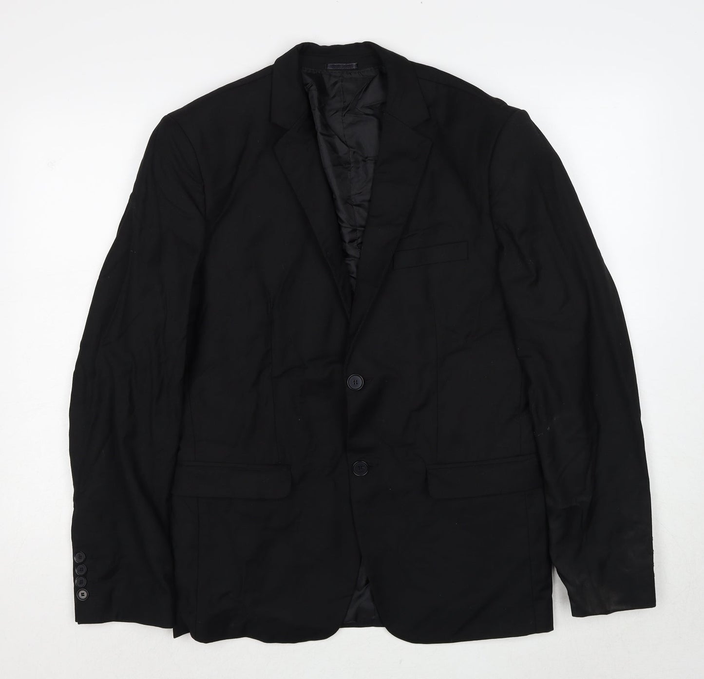 Mens UK Size 40 Boohoo Regular Black Suit Jacket