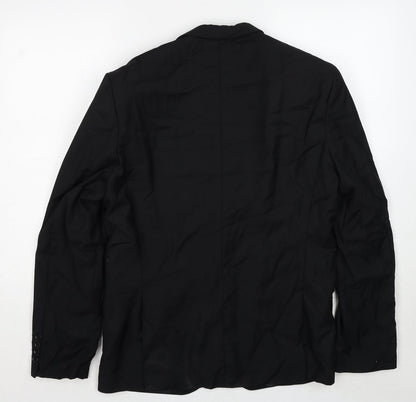 Mens UK Size 40 Boohoo Regular Black Suit Jacket
