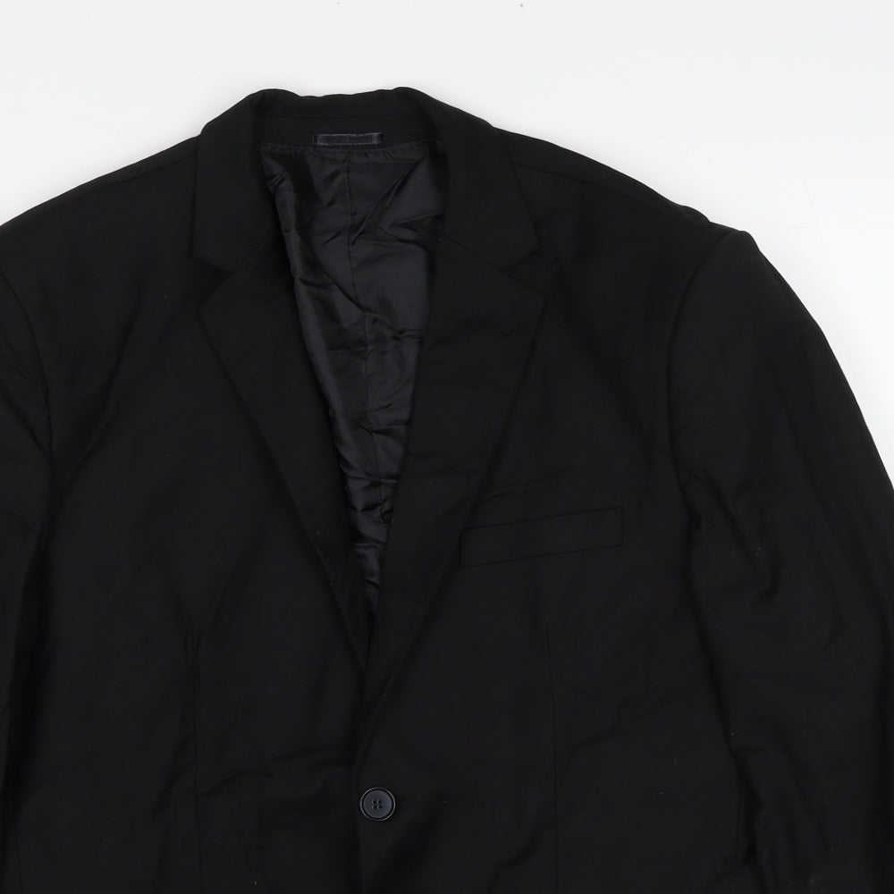 Mens UK Size 40 Boohoo Regular Black Suit Jacket