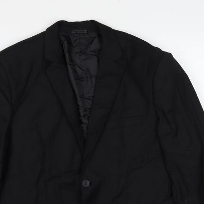 Mens UK Size 40 Boohoo Regular Black Suit Jacket