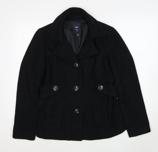 Gap Womens Black Jacket Size M Button