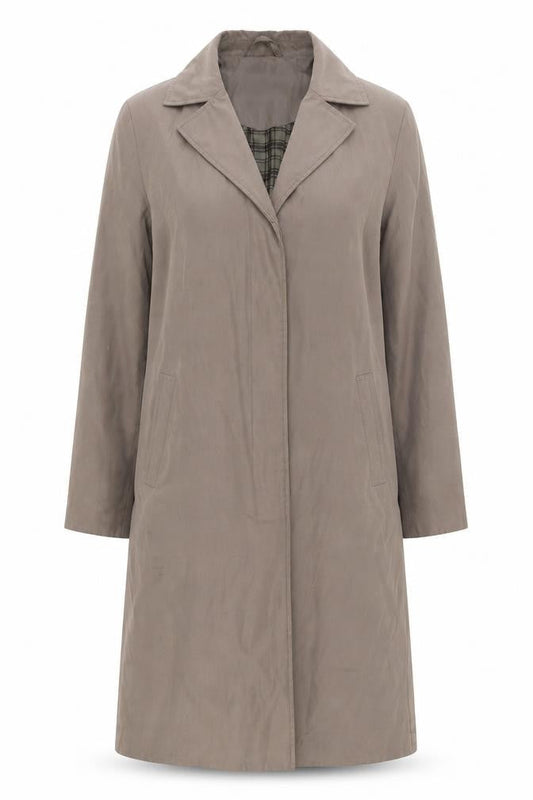 AMARANTO Womens Brown Overcoat Coat Size 10 Button