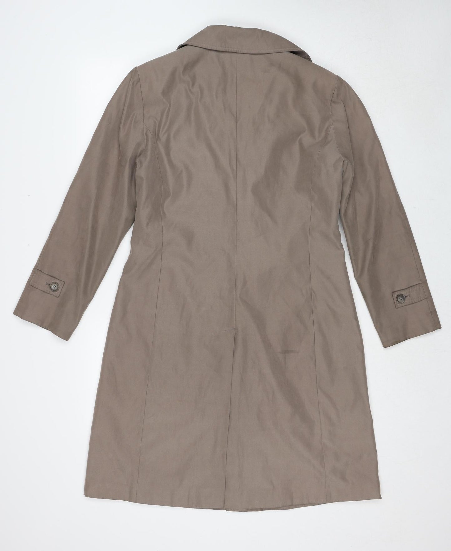 AMARANTO Womens Brown Overcoat Coat Size 10 Button