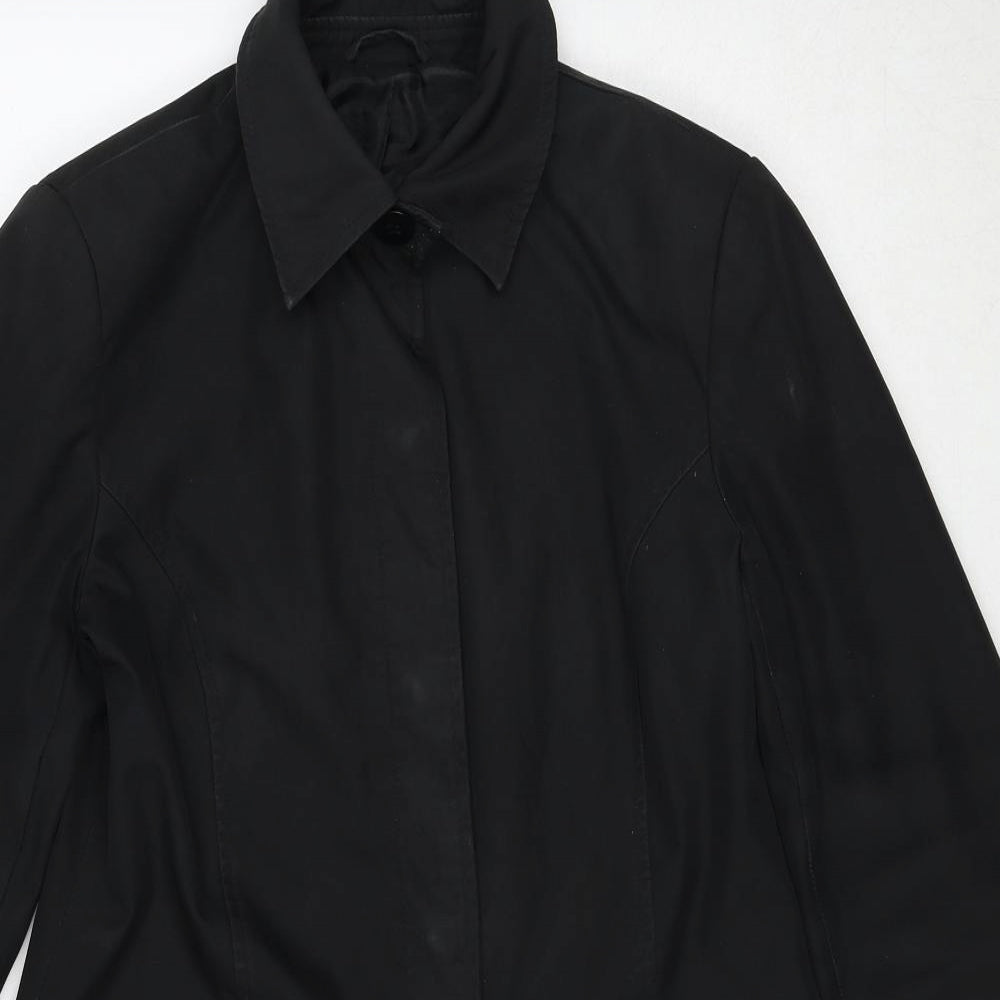 Principles Womens Black Overcoat Coat Size 10 Snap