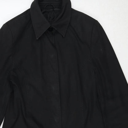 Principles Womens Black Overcoat Coat Size 10 Snap