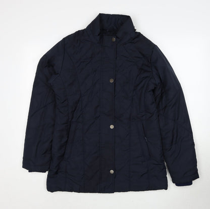 K.Style Womens Blue Jacket Size M Zip