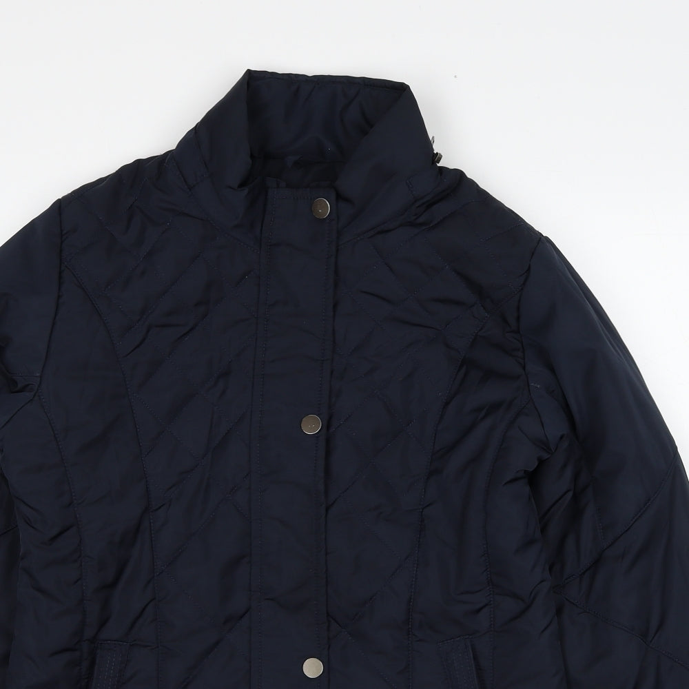 K.Style Womens Blue Jacket Size M Zip