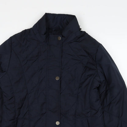 K.Style Womens Blue Jacket Size M Zip