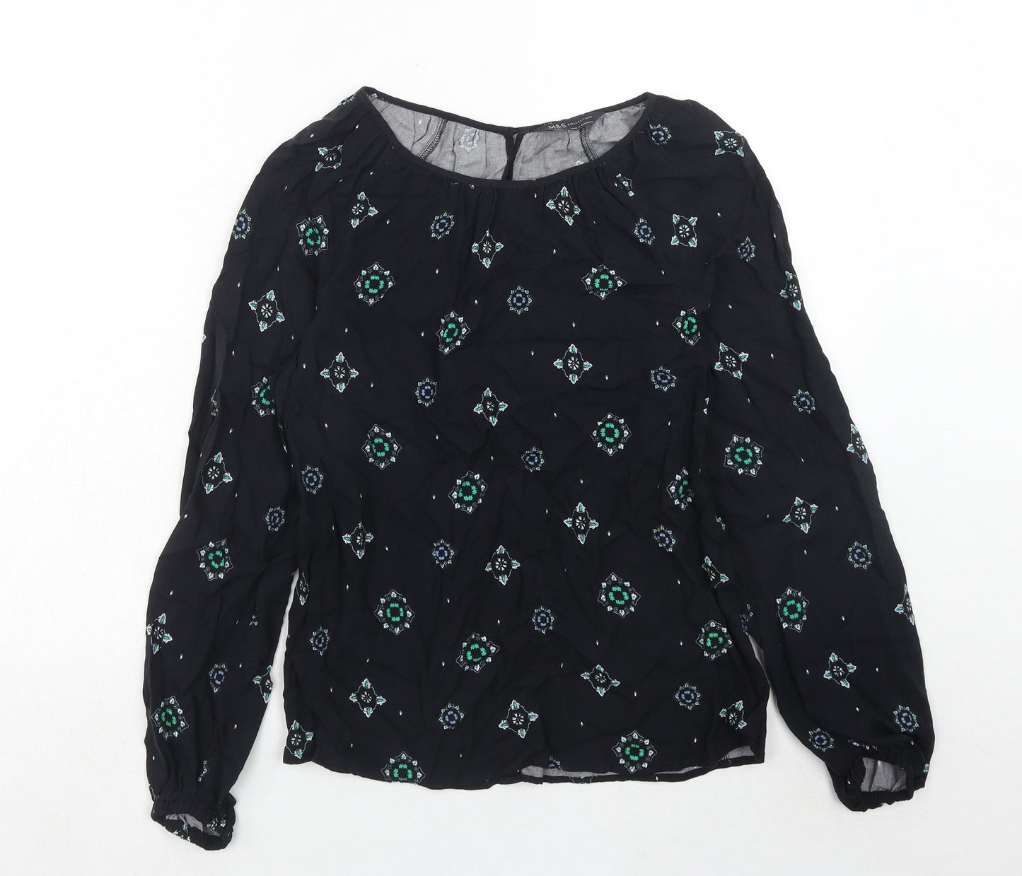 Womens UK Size 8 Marks and Spencer Blue Basic Blouse