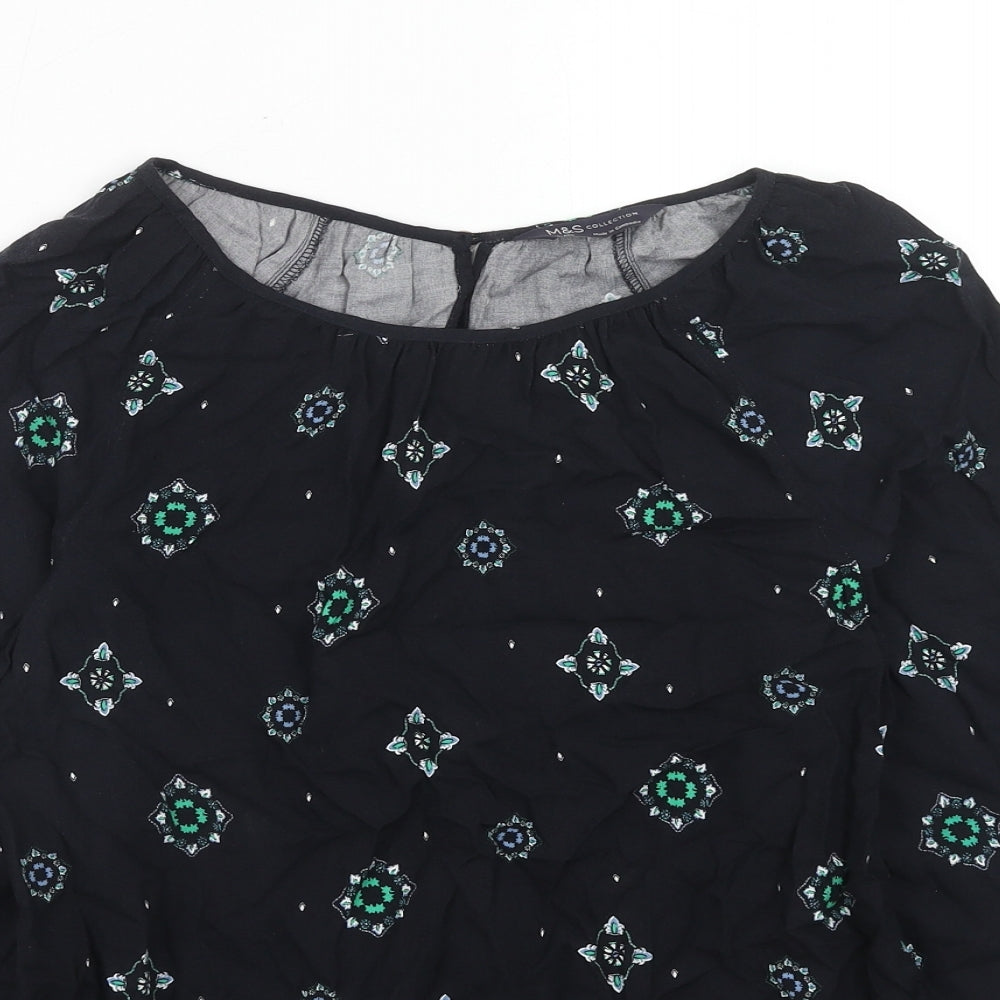 Womens UK Size 8 Marks and Spencer Blue Basic Blouse