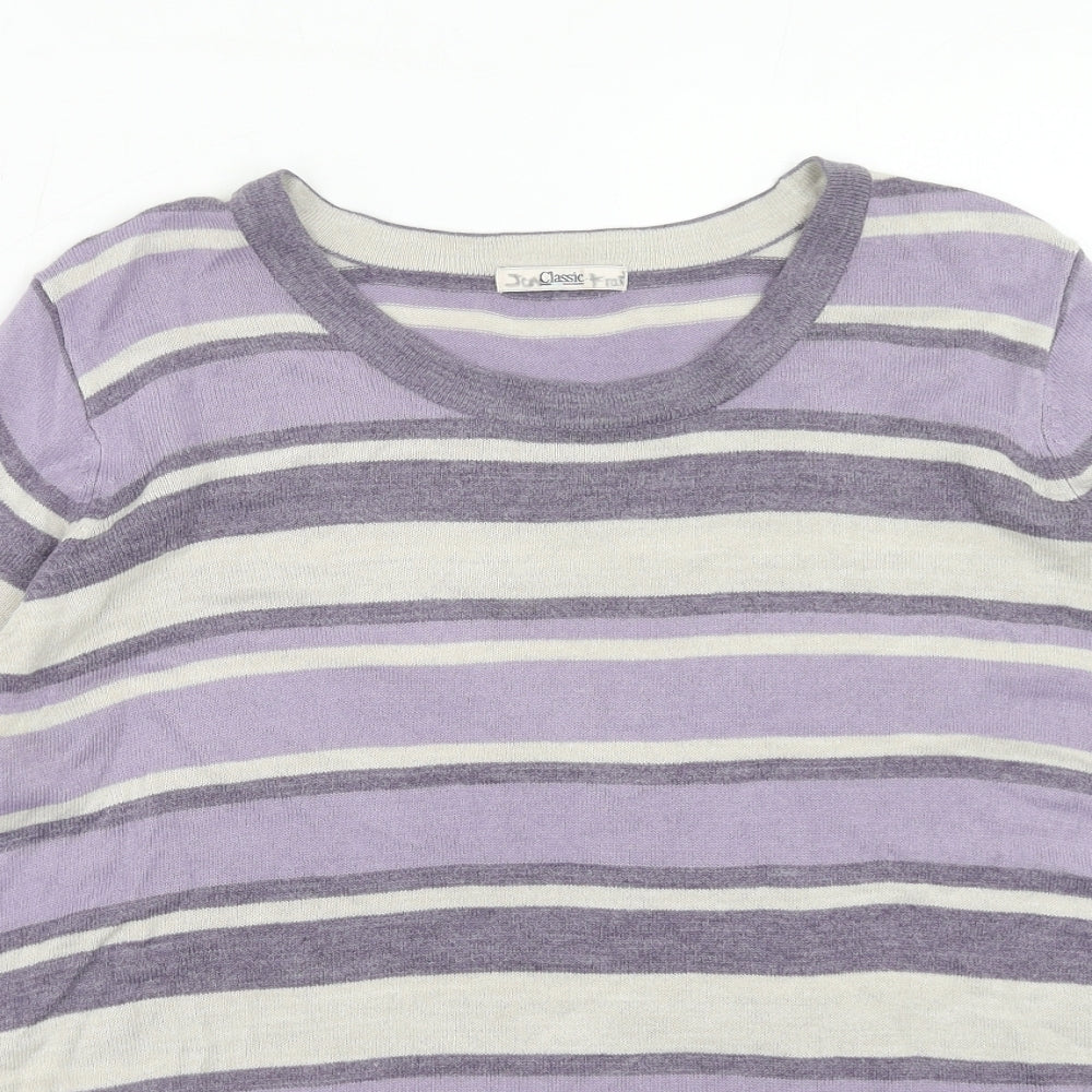 Womens UK Size 20 Marks and Spencer Purple Pullover Jumper
