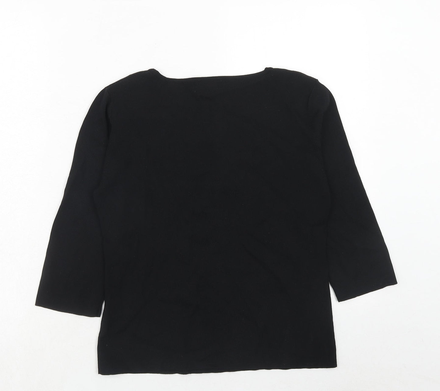 Womens UK Size S Sky Design Black Pullover Jumper