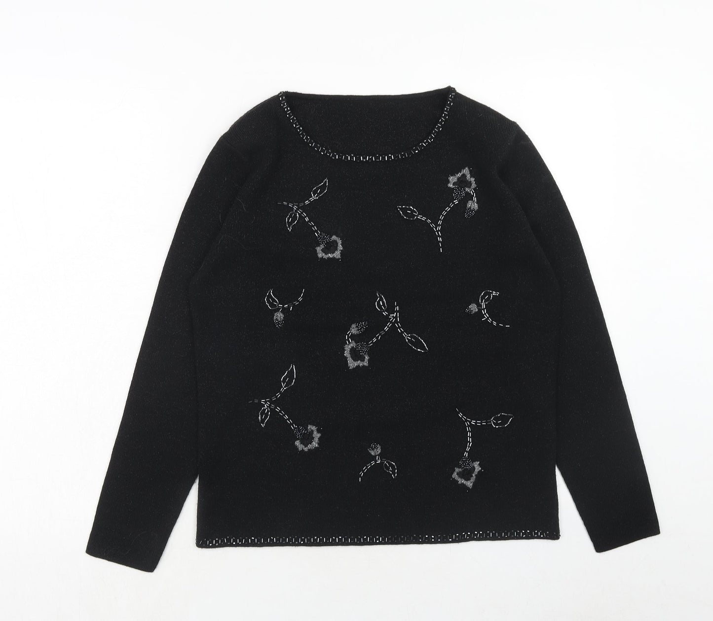 Womens UK Size 10 Marks and Spencer Black Pullover Jumper