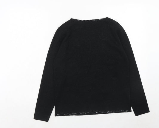 Womens UK Size 10 Marks and Spencer Black Pullover Jumper