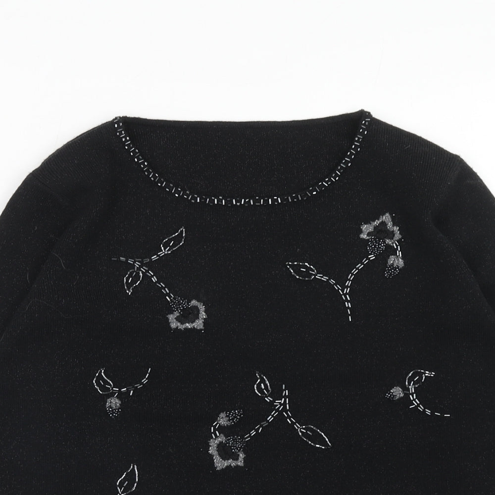 Womens UK Size 10 Marks and Spencer Black Pullover Jumper