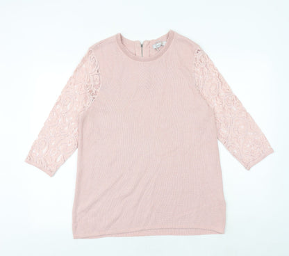 Womens UK Size 14 Marks and Spencer Pink Pullover Jumper