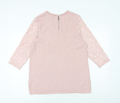 Womens UK Size 14 Marks and Spencer Pink Pullover Jumper