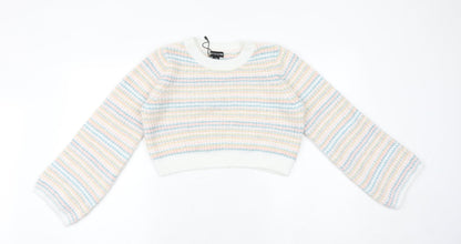 Womens UK Size M PRETTYLITTLETHING Multicoloured Pullover Jumper
