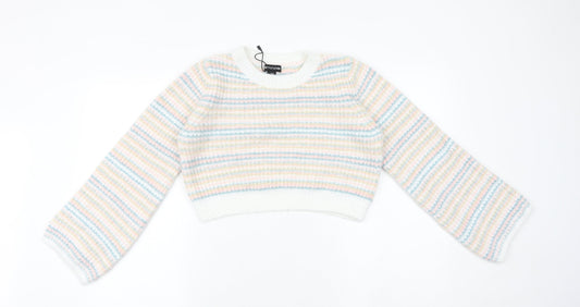 Womens UK Size M PRETTYLITTLETHING Multicoloured Pullover Jumper