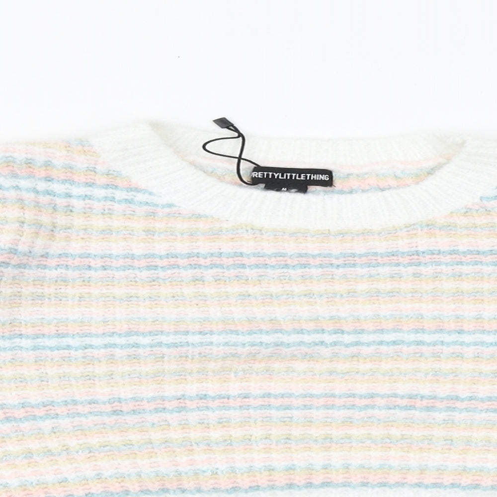 Womens UK Size M PRETTYLITTLETHING Multicoloured Pullover Jumper