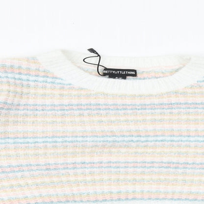 Womens UK Size M PRETTYLITTLETHING Multicoloured Pullover Jumper