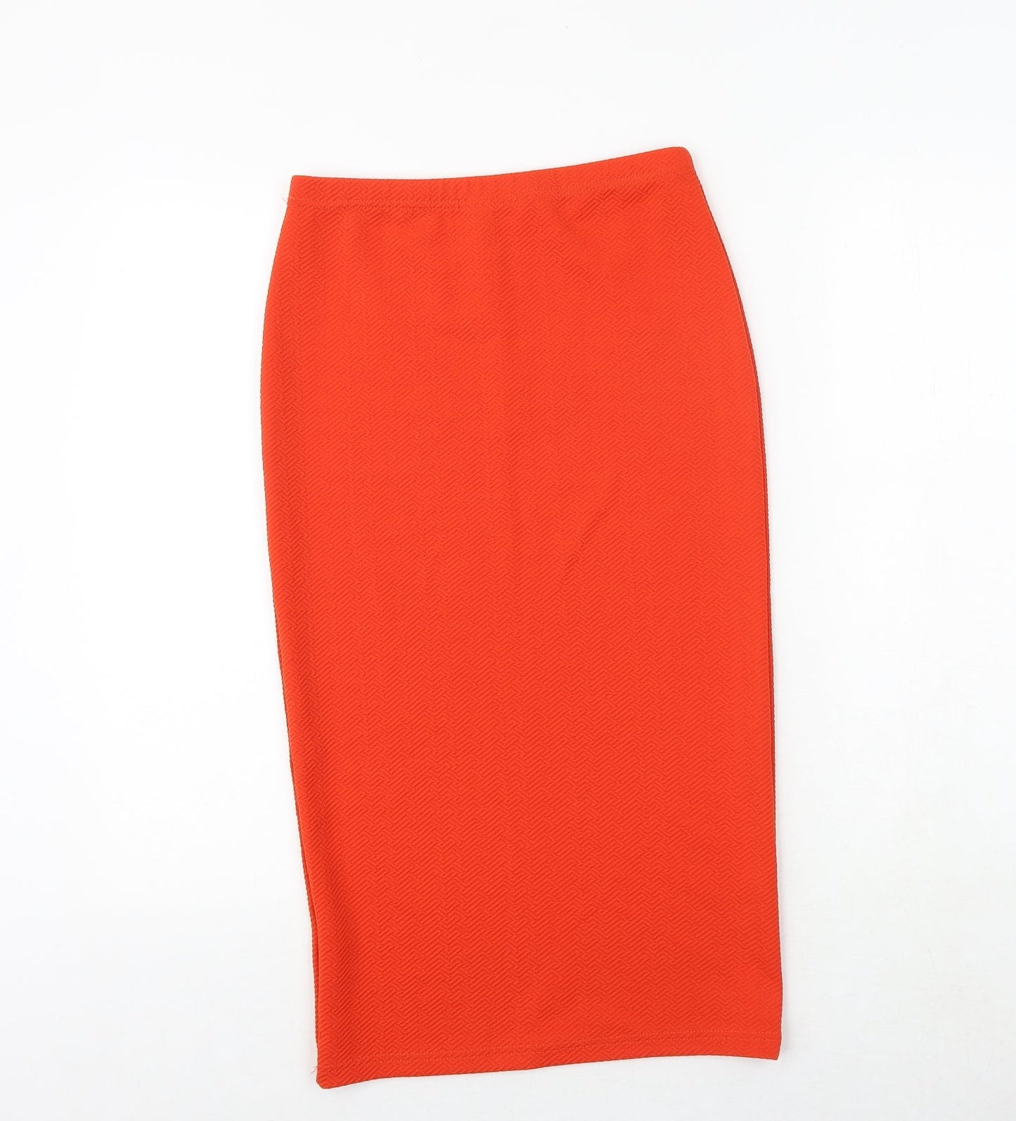 Glamorous Womens Orange Polyester Straight & Pencil Skirt Size S