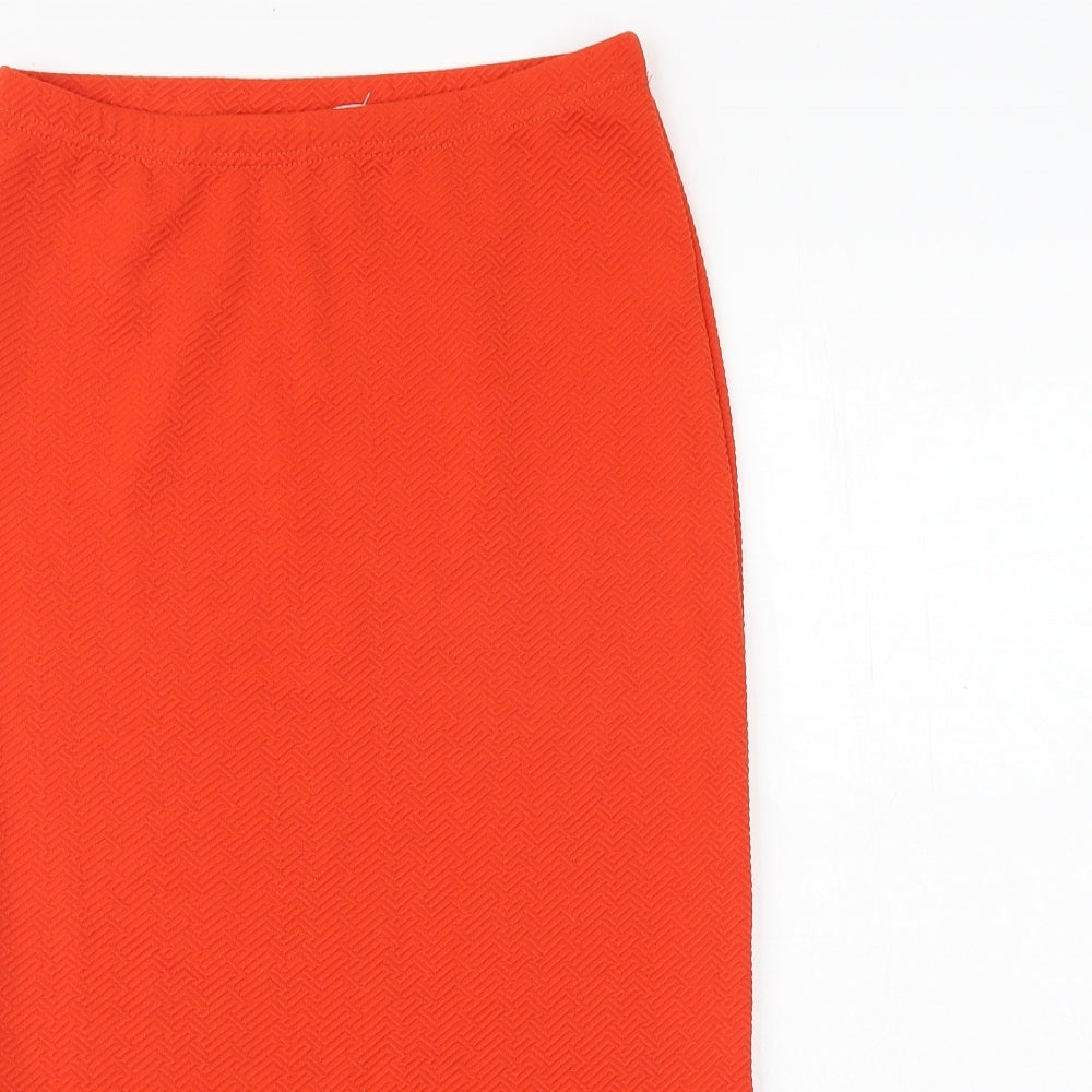 Glamorous Womens Orange Polyester Straight & Pencil Skirt Size S