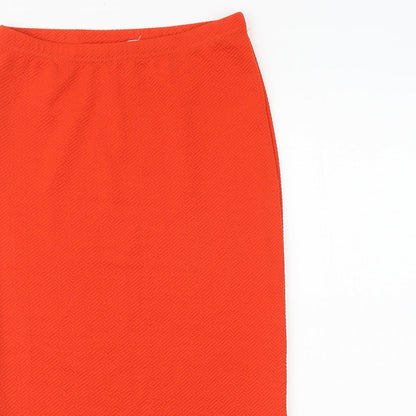 Glamorous Womens Orange Polyester Straight & Pencil Skirt Size S