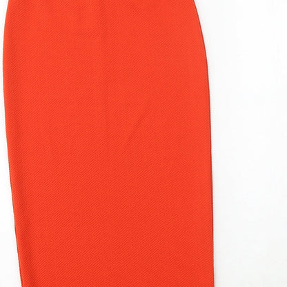 Glamorous Womens Orange Polyester Straight & Pencil Skirt Size S