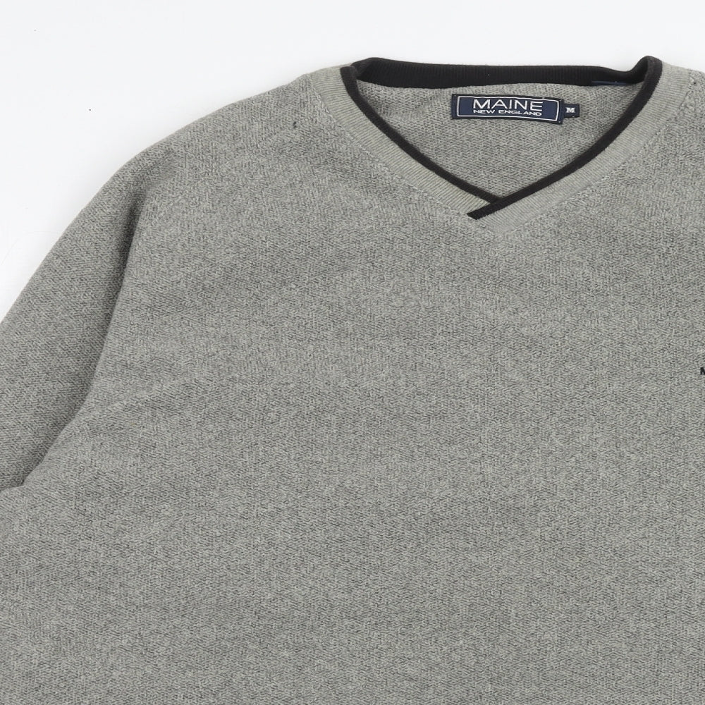 Mens UK Size M Maine Grey Pullover Sweatshirt
