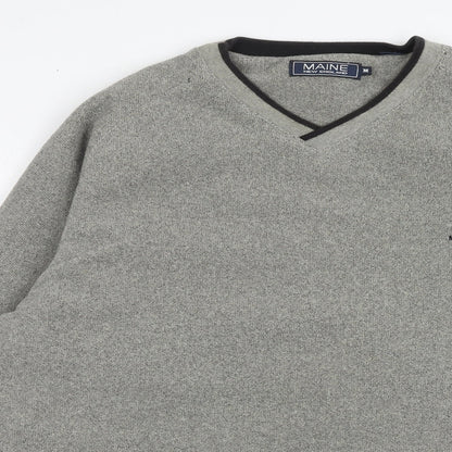 Mens UK Size M Maine Grey Pullover Sweatshirt