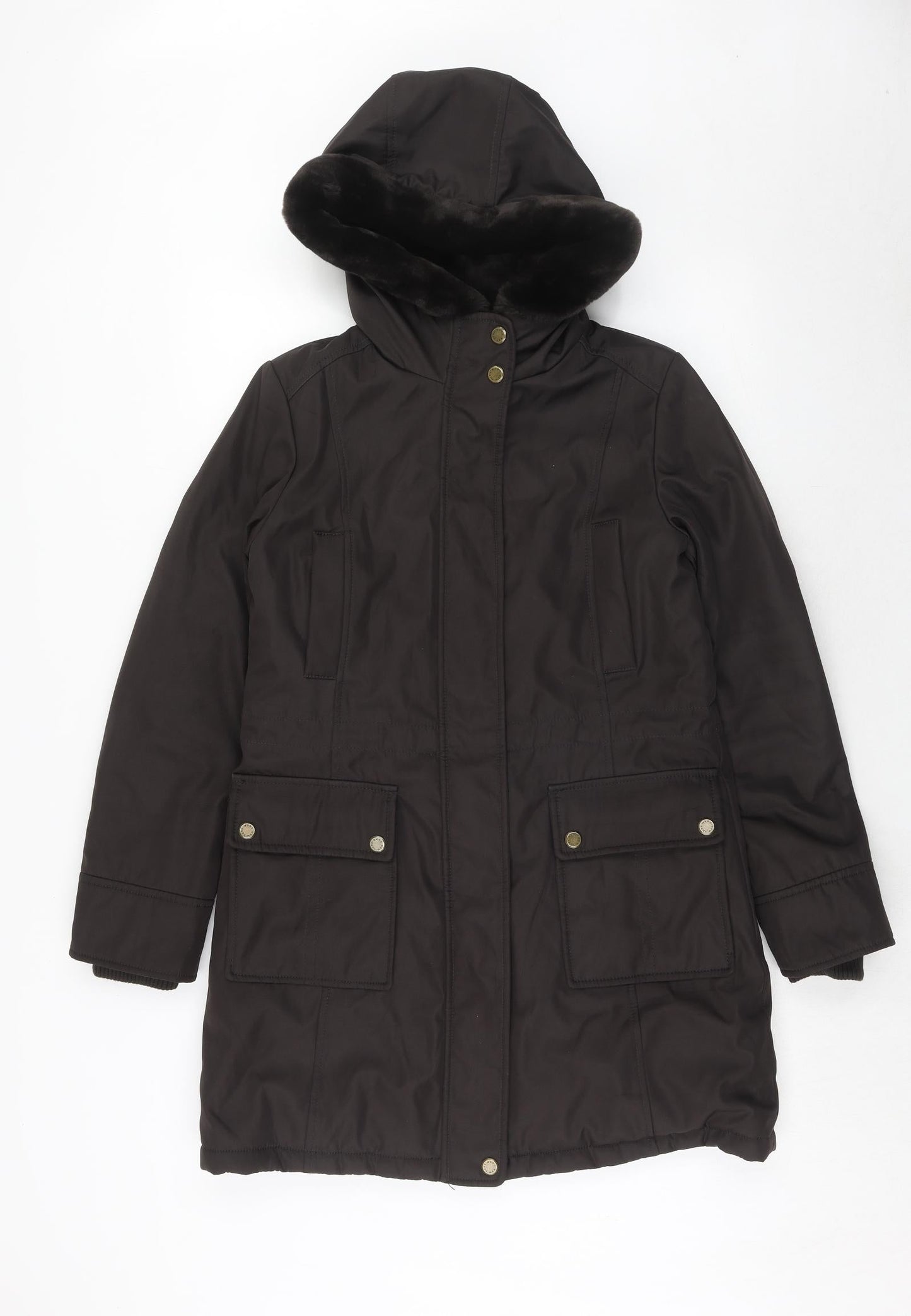 Womens UK Size XS Marc New York Brown Parka Coat