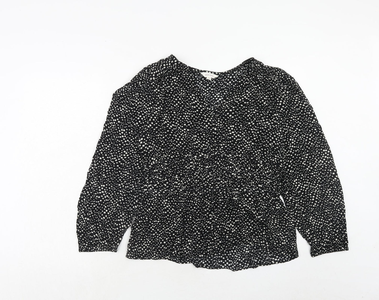 Womens UK Size 12 Per Una Black Basic Blouse
